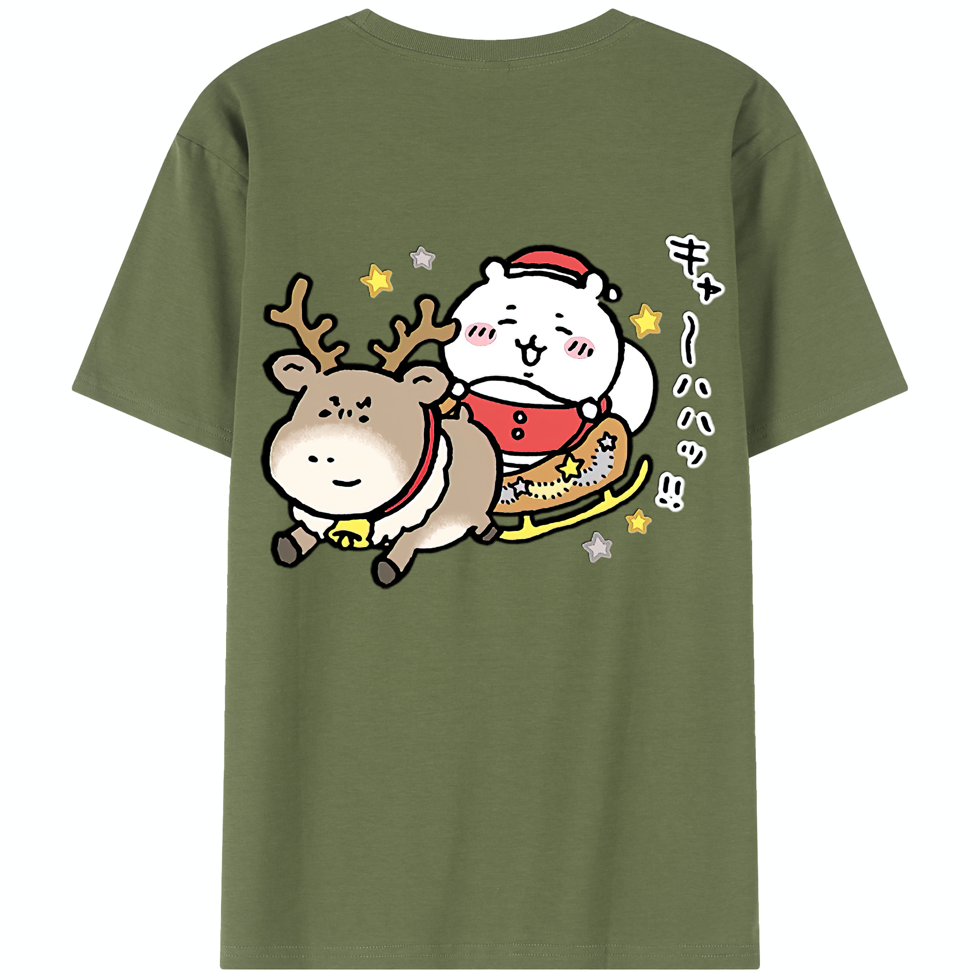 （画像用） ちいかわ ちいかわ Chii-kawa chiikawa 綿100％半袖Tシャツ（背面プリント）
